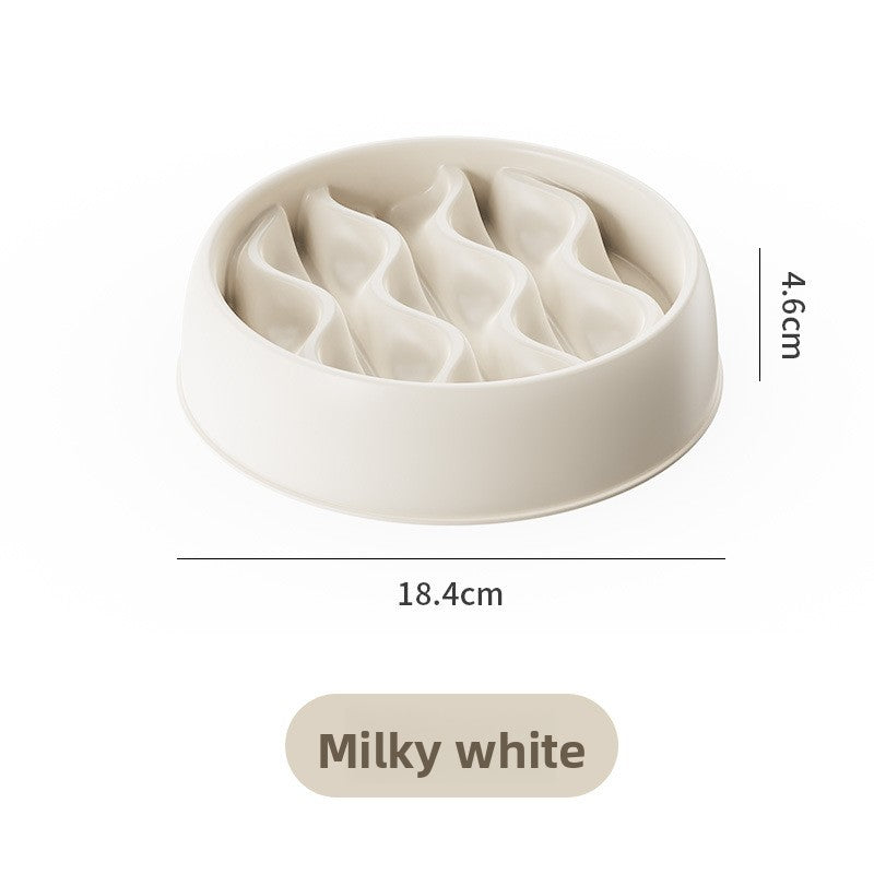 Pet Slow Feeding Bowl for Cats and Dogs Anti-Choking Non-Slip PP Food Dish